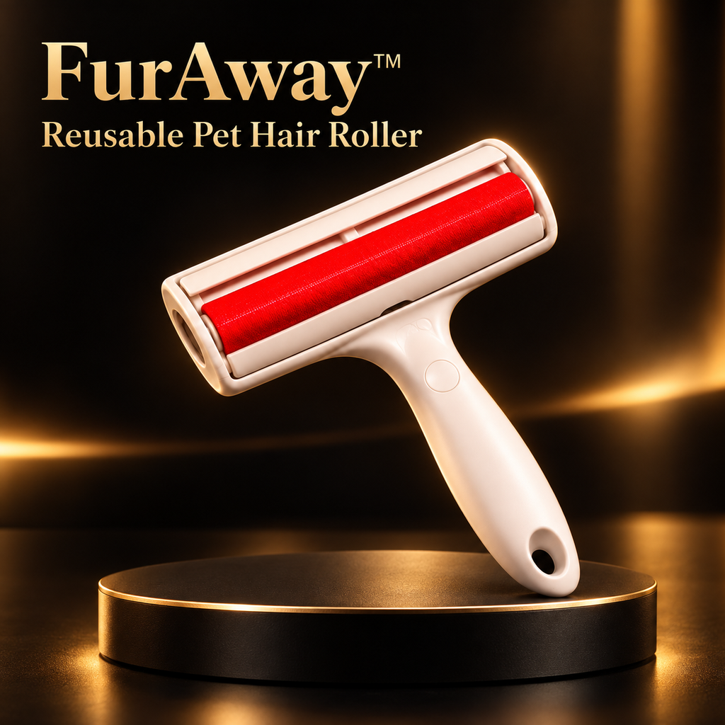 Petchura FurAway™ on a black pedestal with champagne gold lighting