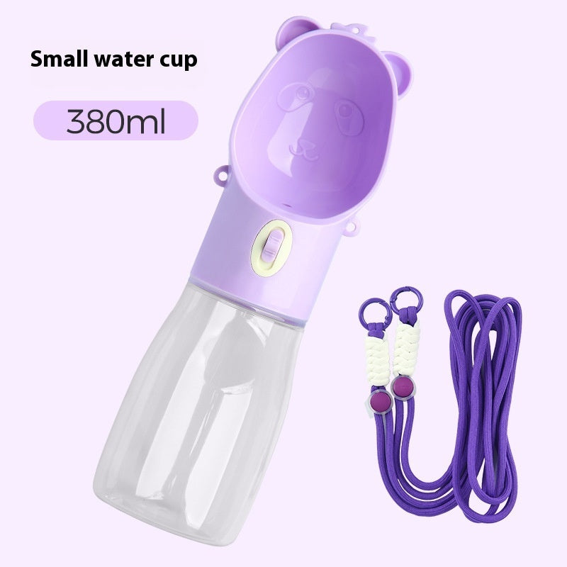 Petchura SipGo portable pet water bottle purple